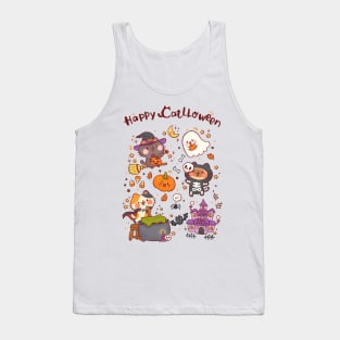 Happy Cat-lloween Tank Top